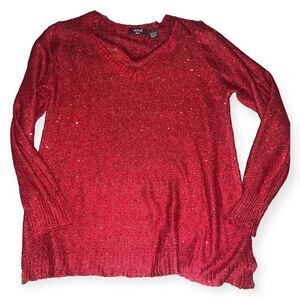 Verve sequin v neck sweater